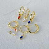 925 Silver Zircon Hoop Earrings For Women Jewelry Brincos