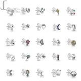 925 Sterling Silver pan Earrings for Women DIY Jewelry Wedding
