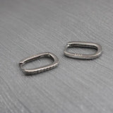 925 Silver Hoop Earrings with Zircon Studs