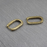 925 Silver Hoop Earrings with Zircon Studs