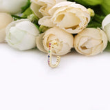 Moonnory Letter J Crystal Wedding Earrings