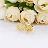 925 Silver Moon & Star Earring, Smile Stud for Women