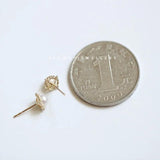 925 Sterling Silver Pearl Stud Earrings Little