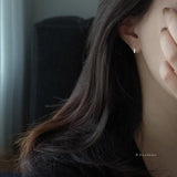 925 Silver Small Stud Earring 18k Plated Girl Gift Jewelry