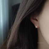 925 Silver Small Stud Earring 18k Plated Girl Gift Jewelry