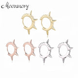 925 Silver Triple Mini Spike Huggie Hoop Earrings for Women