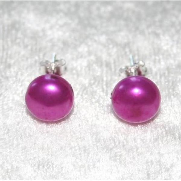 8mm Pearl Stud Earrings S925 Silver Wedding Lady Gift