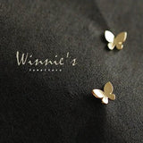 925 Sterling Silver Mini Butterfly Earrings