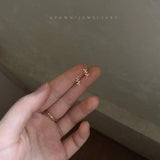 S925 Pure Silver Plate Branch Ear Nail Mini Temperament Leaf Branch Earrings