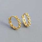925 Silver Hoop Earrings Women French Delicate Pierced Ear Jewelry