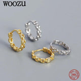 925 Silver Hoop Earrings Women French Delicate Pierced Ear Jewelry