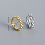 925 Silver Hoop Earrings Women French Delicate Pierced Ear Jewelry