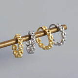 925 Silver Hoop Earrings Women French Delicate Pierced Ear Jewelry