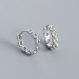 925 Silver Hoop Earrings Women French Delicate Pierced Ear Jewelry