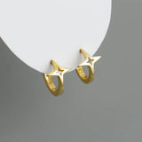925 Sterling Silver Small Round Cross Hoop Earrings