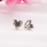 925 Silver Classic Heart Earrings for Women