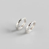 Real 925 Sterling Silver Hoop Earrings for Women Baroque Earring YME613