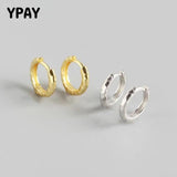 Real 925 Sterling Silver Hoop Earrings for Women Baroque Earring YME613