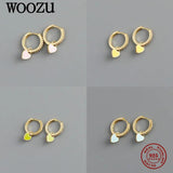 925 Silver Heart Huggie Earrings Punk Teen Jewelry