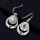 Moonstone Love Heart Shaped Earrings 925 Sterling Silver