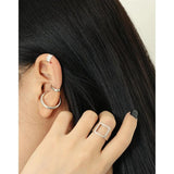 Geometric 925 Silver Ear Clip, No Hole Ear Clip