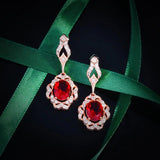AAA Zircon 18KT Rose Stud Earrings