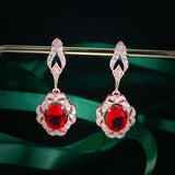 AAA Zircon 18KT Rose Stud Earrings