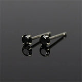 3mm CZ Earrings Cartilage 925 Sterling Silver Minimalist Small Studs