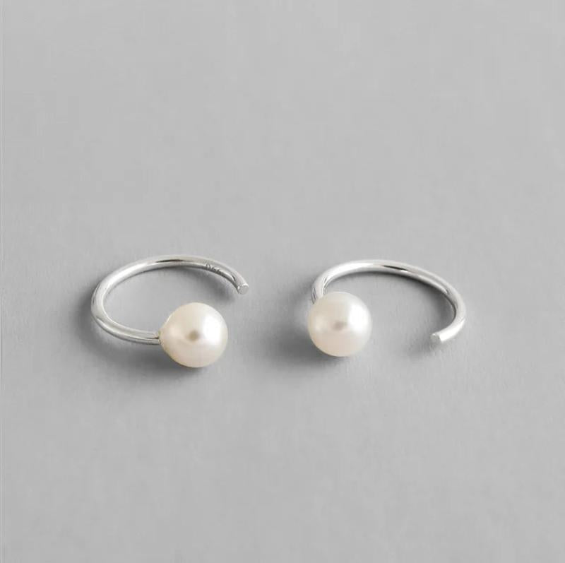 Round Pearl Earrings for Women