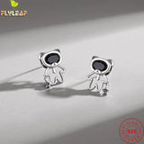 925 Silver Zircon Bear Stud Earrings for Women