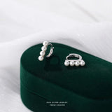 925 Silver French Pearl Earrings Wedding Jewelry