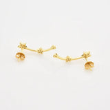 925 Silver Three Star Line Stud Earring Women Piercing Fine Jewelry