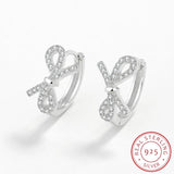 Sterling Silver Butterfly Diamond Stud Earring