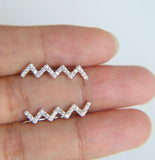925 Sterling Silver Ear Cuff Earrings Women Bijoux Long Wire Stud Jewelry