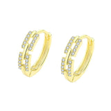 18K Cutout Diamond Earrings for Women - Sterling Silver Jewelry