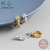 925 Silver Punk Style Animal Golden Snake Ear Bone Piercing Hoop Earring