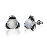 925 Silver Moonstone Stud Earrings for Women