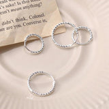 925 Silver Circle Hoop Earrings Women's Jewelry