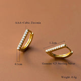 Smooth 925 Sterling Silver Hoop Earrings for Women Daily Wear