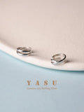Yasu 925 Silver Earrings Cross Ear Clips Elegant Wedding Party Jewelry