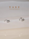 Yasu 925 Silver Earrings Cross Ear Clips Elegant Wedding Party Jewelry