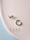 Yasu 925 Silver Earrings Cross Ear Clips Elegant Wedding Party Jewelry