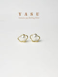 925 Silver Plated Stud Earrings Cloud Natural Pearl Unique Fine Jewelry