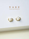 925 Silver Plated Stud Earrings Cloud Natural Pearl Unique Fine Jewelry