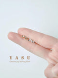 925 Silver Heart Stud Earrings Crystal Party Jewelry