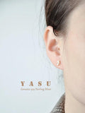 Yasu 925 Silver Star Stud Earrings Zirconia Party Jewelry