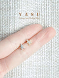 925 Silver Broken Star Stud Earrings Crystal Party Jewelry