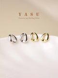 925 Silver Triangle Stud Earrings 14k Plated