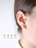 925 Silver Triangle Stud Earrings 14k Plated