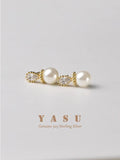 925 Silver Pearl Earrings 18K Plated Wedding Party Jewelry